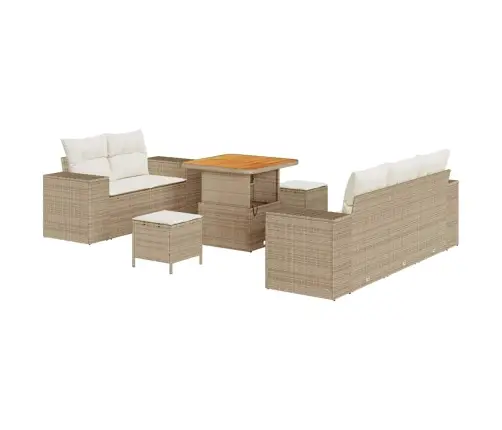 Dārza Dīvānu Komplekts 8 Pcs Bēša Un Krēmkrāsa 80 X 80 X 71 Cm Vidaxl