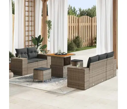 Aia Diivanikomplekt Padjaga Padjaga 8 Pcs Hall Polü Rattan