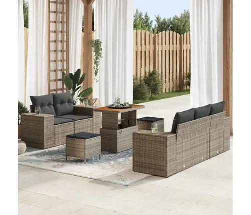 Aia Diivanikomplekt Padjaga Padjaga 8 Pcs Hall Polü Rattan