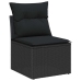 Dārza Dīvānu Komplekts Ar Spilvenu 9 Pcs Melna 80 X 80 X 71 Cm Vidaxl