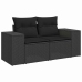 Dārza Dīvānu Komplekts Ar Spilvenu 9 Pcs Melna 80 X 80 X 71 Cm Vidaxl