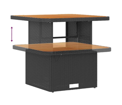 Dārza Dīvānu Komplekts Ar Spilvenu 9 Pcs Melna 80 X 80 X 71 Cm Vidaxl