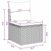 Dārza Dīvānu Komplekts Ar Spilvenu 9 Pcs Melna 80 X 80 X 71 Cm Vidaxl