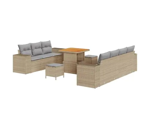 Aia Diivanikomplekt 10 Pcs Beež Ja Heledhall 80 X 80 X 71 Cm Aia Diivanikomplekt 10 Pcs Beež Ja Heledhall 80 X 80 X 71 Cm