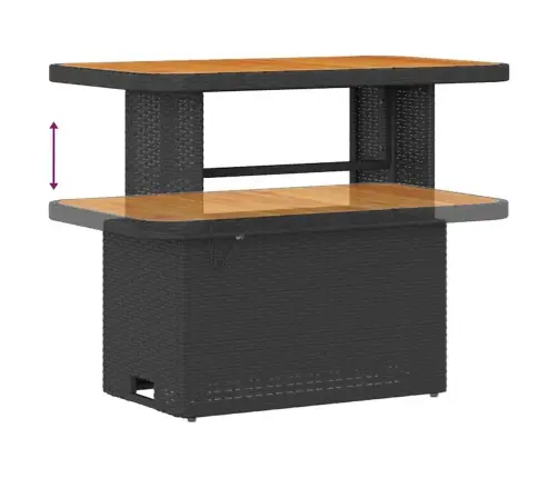 Dārza Dīvānu Komplekts Ar Spilvenu 10 Pcs Melna 90 X 55 X 71 Cm Vidaxl