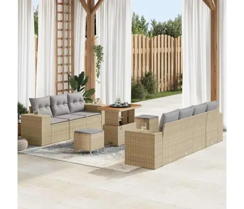 Aia Diivanikomplekt 10 Pcs Beež Ja Heledhall 90 X 55 X 71 Cm Aia Diivanikomplekt 10 Pcs Beež Ja Heledhall 90 X 55 X 71 Cm