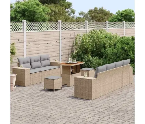 Aia Diivanikomplekt 10 Pcs Beež Ja Heledhall 90 X 55 X 71 Cm Aia Diivanikomplekt 10 Pcs Beež Ja Heledhall 90 X 55 X 71 Cm