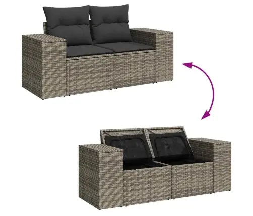 Dārza Dīvānu Komplekts Ar Spilvenu Ar Uzglabāšanu 11 Pcs Pelēka Vidaxl Dārza Dīvānu Komplekts Ar Spilvenu Ar Uzglabāšanu 11 Pcs Pelēka Vidaxl