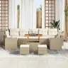 Dārza Dīvānu Komplekts 10 Pcs Bēšs Un Krēms 90 X 55 X 71 Cm Vidaxl