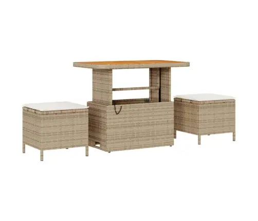 Dārza Dīvānu Komplekts 10 Pcs Bēšs Un Krēms 90 X 55 X 71 Cm Vidaxl