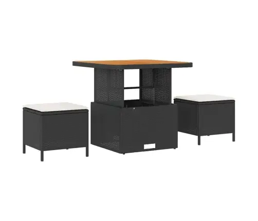 Dārza Dīvānu Komplekts 8 Pcs Melns Un Krēmkrāsa 80 X 80 X 71 Cm Vidaxl