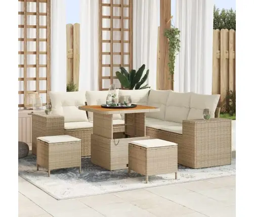 Aia Diivanikomplekt Padjaga Ladustamisega 8 Pcs Beez Ja Koor