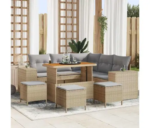 Aia Diivanikomplekt Padjaga Padjaga 9 Pcs Beež Ja Heledhall