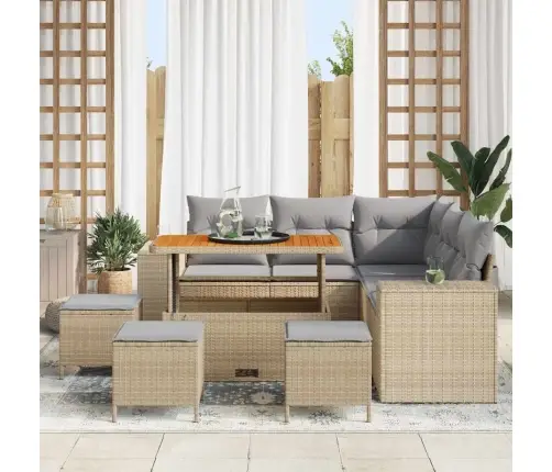 Aia Diivanikomplekt Padjaga Padjaga 9 Pcs Beež Ja Heledhall