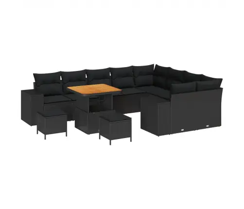 Aia Diivanikomplekt Padjaga Ladustamisega Padjaga 12 Pcs Must