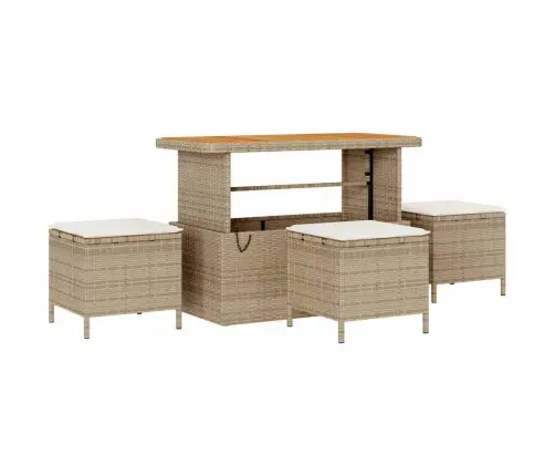 Dārza Dīvānu Komplekts 13 Pcs Bēšs Un Krēms 110 X 55 X 71 Cm Vidaxl