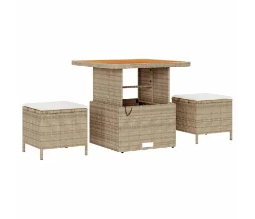 Dārza Dīvānu Komplekts 9 Pcs Bēšs Un Krēms 80 X 80 X 71 Cm Vidaxl