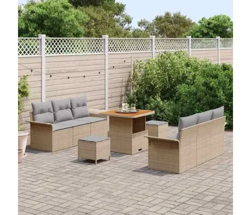 Aia Diivanikomplekt Padjaga Padjaga 9 Pcs Beež Ja Heledhall