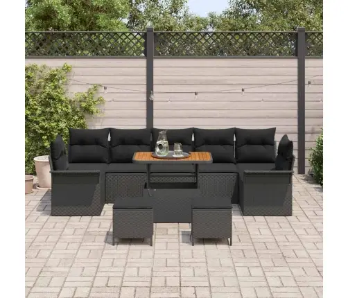 Aia Diivanikomplekt Padjaga Ladustamisega Padjaga 10 Pcs Must