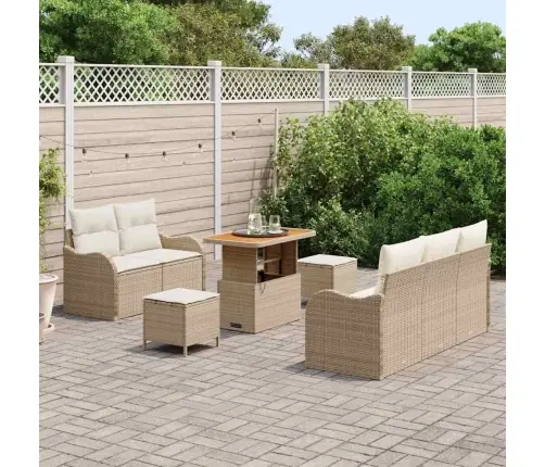 Sodo Sofų Rinkinys 8 Pcs Bežinė Ir Kreminė 90 X 55 X 71 Cm