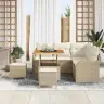 Dārza Dīvānu Komplekts 8 Pcs Beige, Krēmkrāsa 80 X 80 X 71 Cm Vidaxl