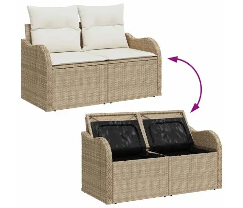 Dārza Dīvānu Komplekts 8 Pcs Beige, Krēmkrāsa 80 X 80 X 71 Cm Vidaxl