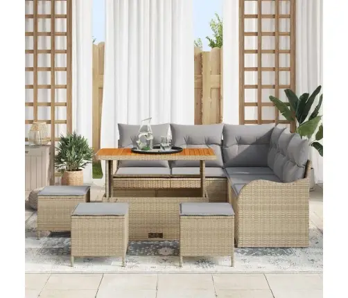 Aia Diivanikomplekt Padjaga Padjaga 9 Pcs Beež Ja Heledhall