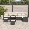 Aia Diivanikomplekt Padjaga 9 Pcs Must Ja Kreem 90 X 55 X 71 Cm