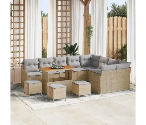 Aia Diivanikomplekt 13 Pcs Beež Ja Heledhall 110 X 55 X 71 Cm