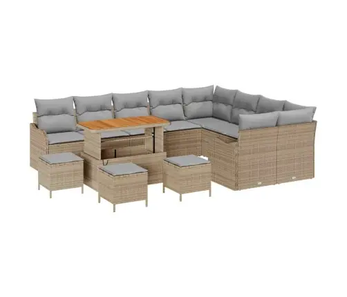 Aia Diivanikomplekt 13 Pcs Beež Ja Heledhall 110 X 55 X 71 Cm