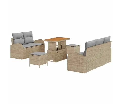 8 Daļu Dārza Dīvānu Komplekts Ar Spilveniem Bēšs Poli Rotangpalma Akāciju Vidaxl 8 Daļu Dārza Dīvānu Komplekts Ar Spilveniem Bēšs Poli Rotangpalma Akāciju Vidaxl