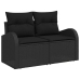 Sodo Sofų Rinkinys Su Pagalve 9 Pcs Juoda 90 X 55 X 71 Cm