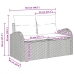 Sodo Sofų Rinkinys Su Pagalve 9 Pcs Juoda 90 X 55 X 71 Cm