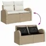 Sodo Sofų Rinkinys 8 Pcs Bežinė Ir Kreminė 100 X 100 X 71 Cm Sodo Sofų Rinkinys 8 Pcs Bežinė Ir Kreminė 100 X 100 X 71 Cm
