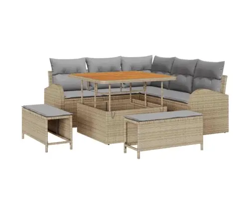 Aia Diivanikomplekt Padjaga Padjaga 8 Pcs Beež Ja Heledhall