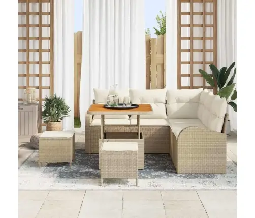 Dārza Dīvānu Komplekts 8 Pcs Beige, Krēmkrāsa 80 X 80 X 71 Cm Vidaxl