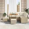 Dārza Dīvānu Komplekts 8 Pcs Beige, Krēmkrāsa 80 X 80 X 71 Cm Vidaxl