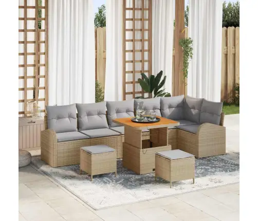 Aia Diivanikomplekt Padjaga Padjaga 9 Pcs Beež Ja Heledhall