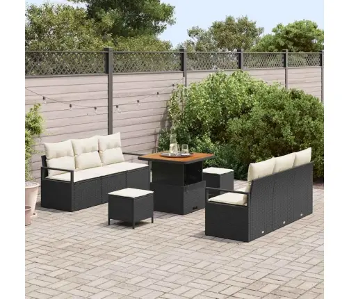 Aia Diivanikomplekt Ladustamisega 9 Pcs Must Polürooster