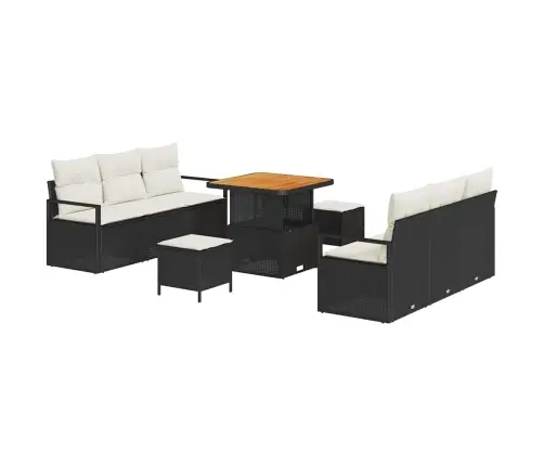 Aia Diivanikomplekt Ladustamisega 9 Pcs Must Polürooster