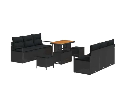 Aia Diivanikomplekt Ladustamisega 9 Pcs Must Polürooster