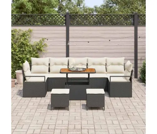 Aia Diivanikomplekt Padjaga Ladustamisega 10 Pcs Must Ja Kreem