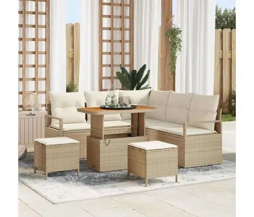 Aia Diivanikomplekt Padjaga Ladustamisega 8 Pcs Beez Ja Koor