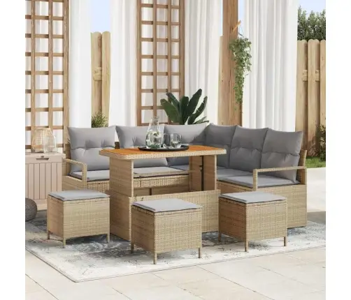 Aia Diivanikomplekt Padjaga Padjaga 9 Pcs Beež Ja Heledhall