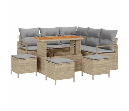 Aia Diivanikomplekt Padjaga Padjaga 9 Pcs Beež Ja Heledhall