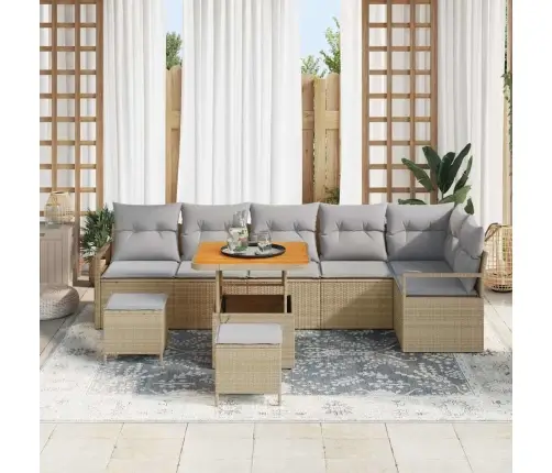 Aia Diivanikomplekt Padjaga Padjaga 9 Pcs Beež Ja Heledhall