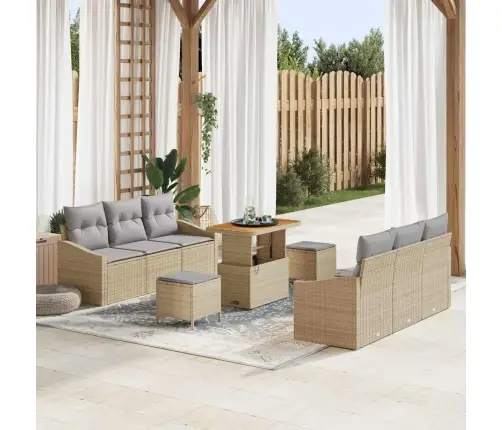 Aia Diivanikomplekt Padjaga Padjaga 9 Pcs Beež Ja Heledhall