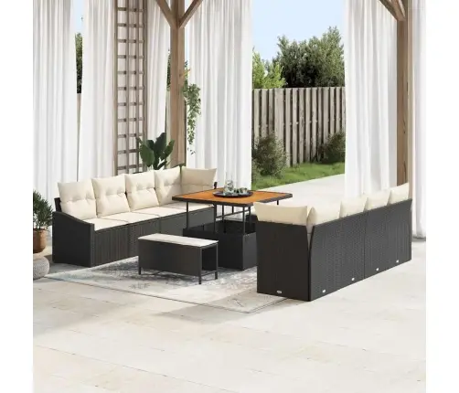 Aia Diivanikomplekt Padjaga Ladustamisega 11 Pcs Must Ja Kreem