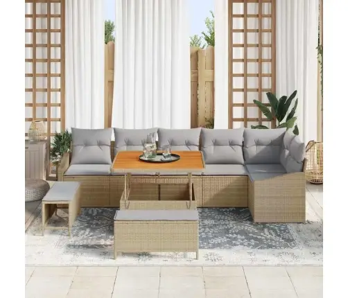 Aia Diivanikomplekt Padjaga 9 Pcs Beež Polürooster