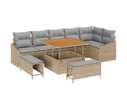 Aia Diivanikomplekt Padjaga 9 Pcs Beež Polürooster